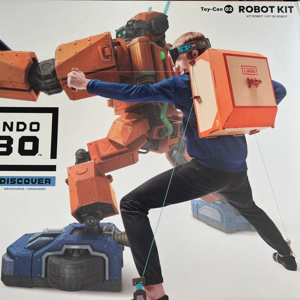 Set Of 2 Nintendo Labo Toy-Con 02 Robot Kit & Con 04 VR Kit Make Play Discover